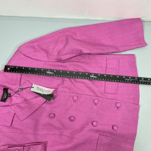 Talbots Double Breasted Blazer Jacket Coat Grace Fit Tweed Purple Womens 4 New - Picture 8 of 9